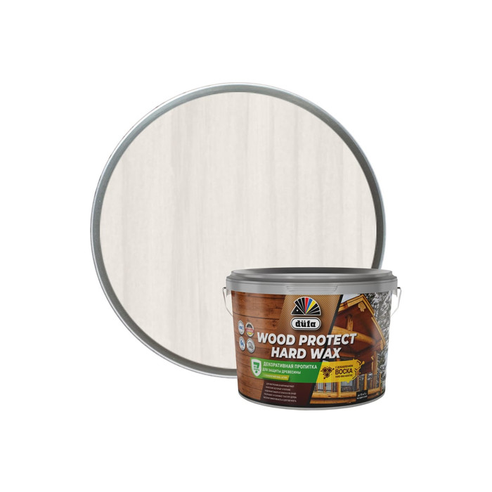 Пропитка Dufa WOOD PROTECT HARD WAX прозрачный, 2.5 л МП00-010452