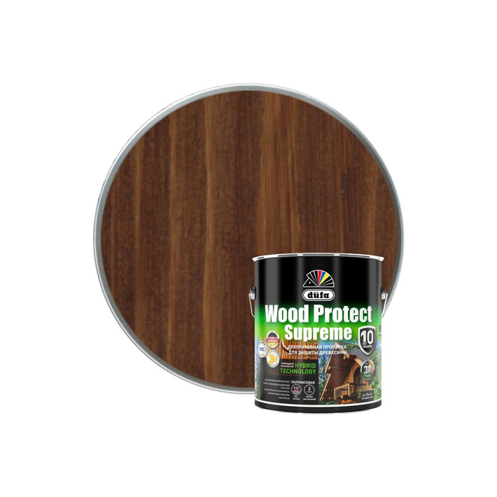 Пропитка Dufa WOOD PROTECT Supreme, орех 2,5 л МП00-008391