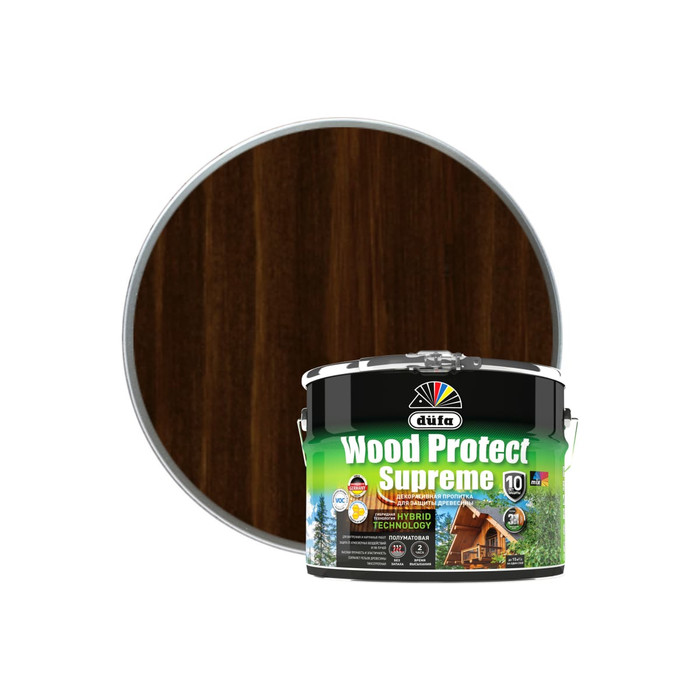 Пропитка Dufa WOOD PROTECT Supreme, палисандр 9 л МП00-008395