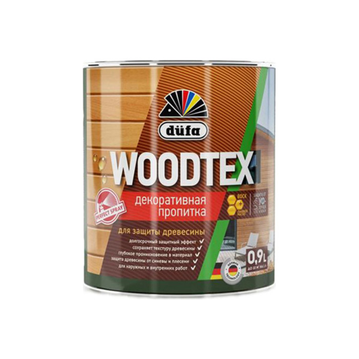 Пропитка Dufa Wood Tex бесцветная, 0.9 л Н0000006065 фото 2