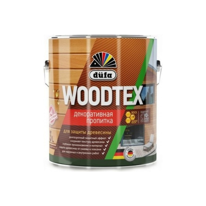 Пропитка Dufa Wood Tex бесцветная, 3 л Н0000006066 фото 2