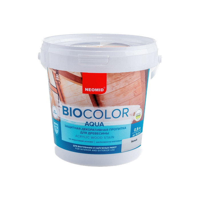 Пропитка Neomid BIO COLOR aqua NEW 2014 белый /0.9л/ Н -AQUA-0,9/бел