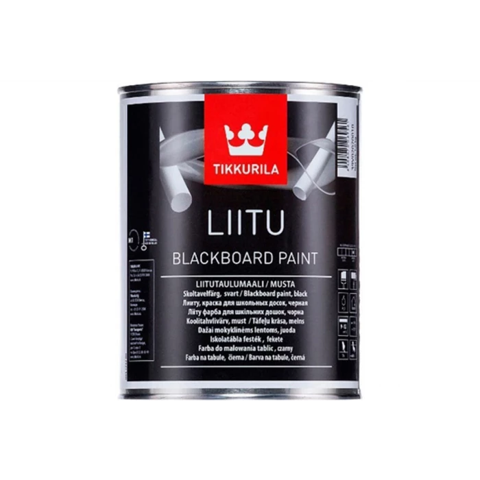 Краска для школьных досок TIKKURILA LIITU на водной основе, черный 1л 39V02020010