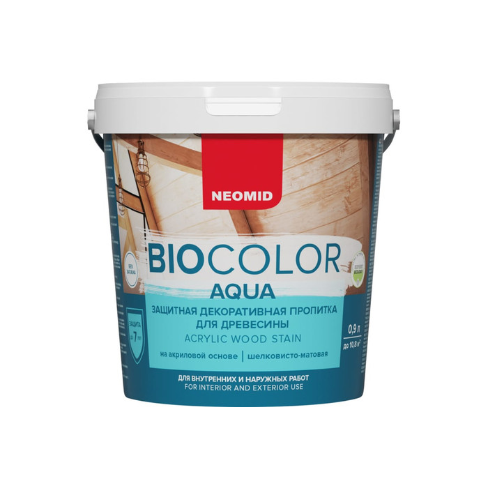 Пропитка Neomid BIO COLOR aqua NEW 2014 кедр /0.9л/ Н -AQUA-0,9/кедр