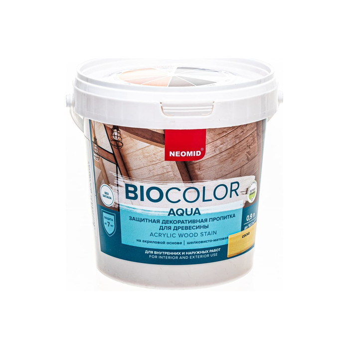 Пропитка Neomid BIO COLOR aqua NEW 2014 сосна /0.9л/ Н -AQUA-0,9/сосна