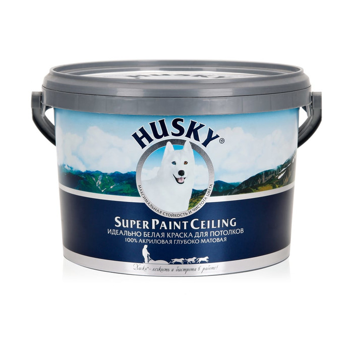 Краска потолочная HUSKY SUPER PAINT CELING 2,5 л 30564