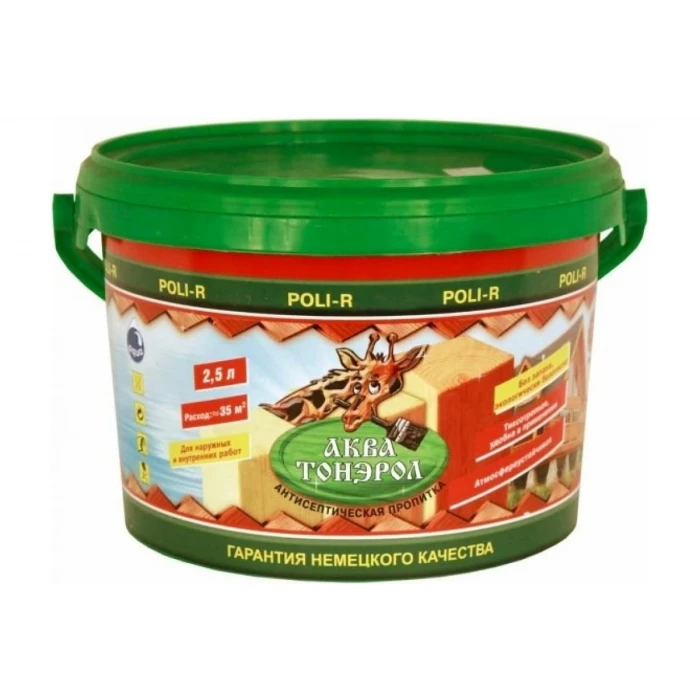 Пропитка Poli-R Аква-Тонэрол (светлый дуб; 2.5 л) 12470