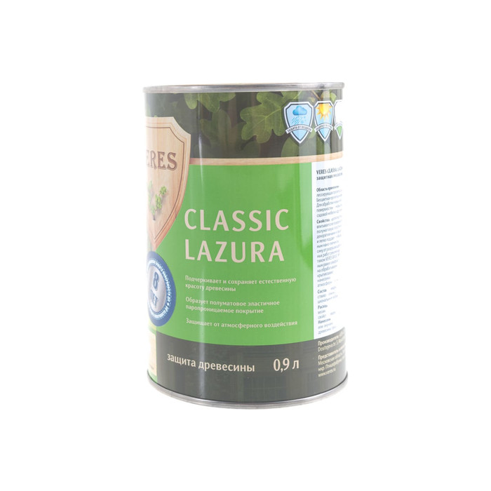 Пропитка Veres Classic Lazura №1 бесцветный 0.9 л 1/6 42005 фото 3