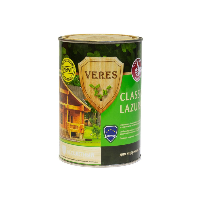 Пропитка Veres Classic Lazura №1 бесцветный 0.9 л 1/6 42005
