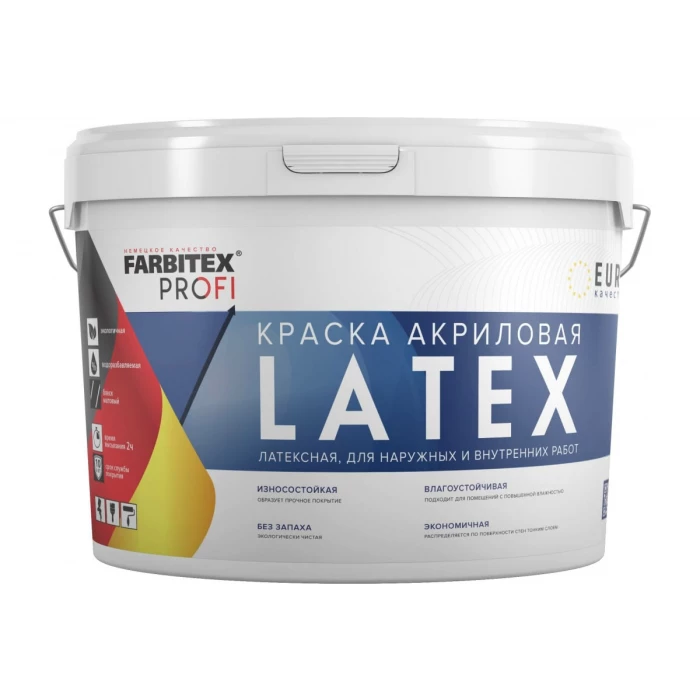 Латексная краска FARBITEX Latex (моющаяся; 11 кг; 7.8 л) 4300008773