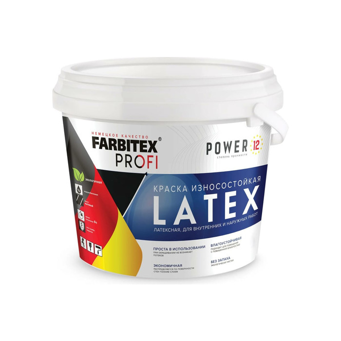 Латексная краска FARBITEX Latex (моющаяся; 3 кг; 2.1 л) 4300008771