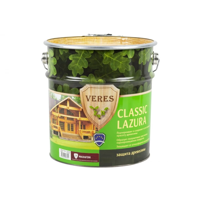 Пропитка Veres Classic Lazura №7 махагон 9 л 1 205685