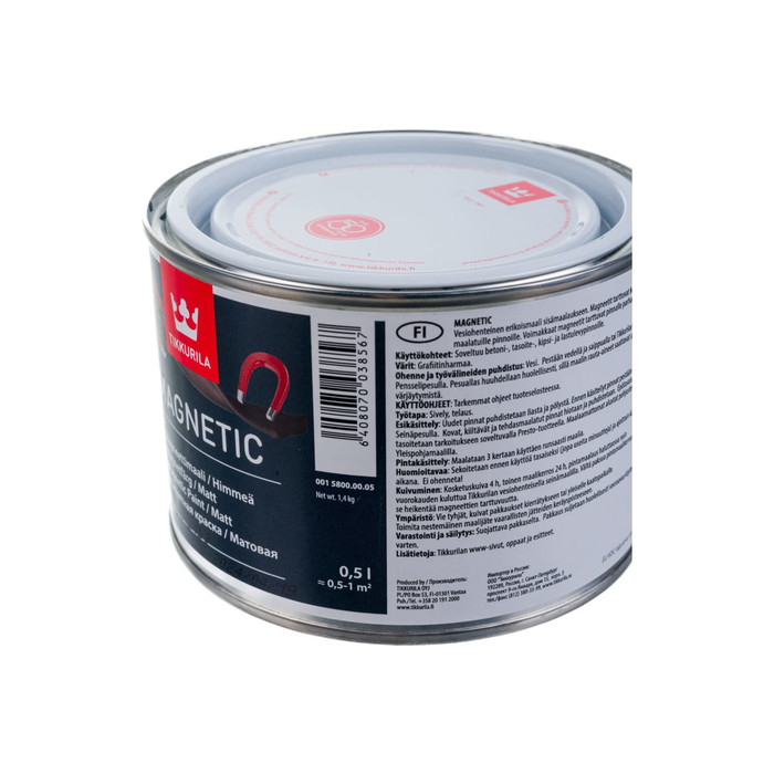 Магнитная краска TIKKURILA Magnetic матовая 0,5л 158000005 фото 2
