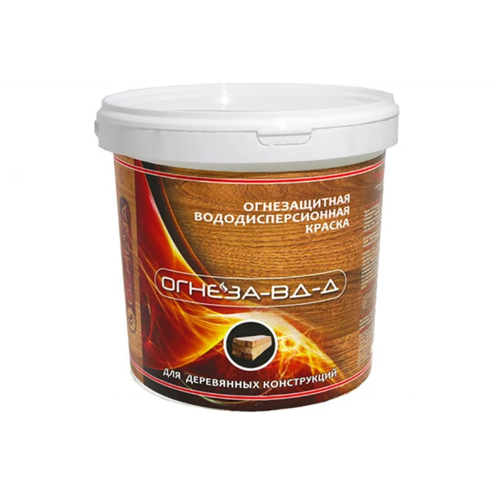Огнезащитная водно-дисперсионная вспучивающаяся краска для дерева ОГНЕЗА-ВД-Д 105041