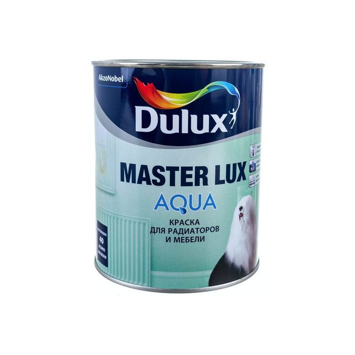 Универсальная краска DULUX MASTER LUX AQUA 40 (база BW; акриловая; полуглянцевая; белый; 1 л) 5246546