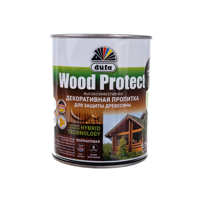 Пропитка для защиты древесины Dufa Wood Protect палисандр 750 мл МП000015775 фото 2