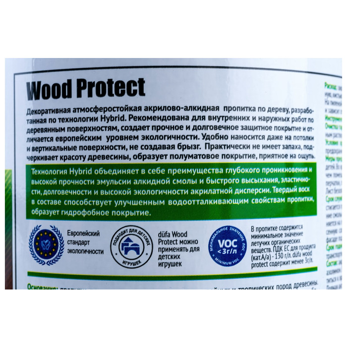 Пропитка для защиты древесины Dufa Wood Protect тик 750 мл МП000015769 фото 4