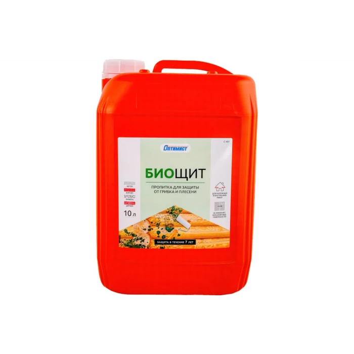 Пропитка Оптимист Биощит для защиты от грибка и плесени С401 10 л OPI010