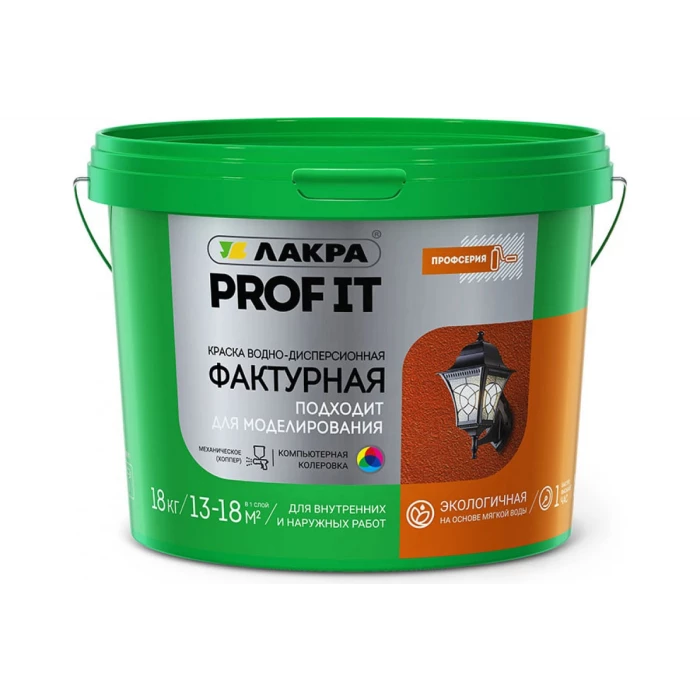 Фактурная краска Лакра PROF IT 18 кг Лк-00008174