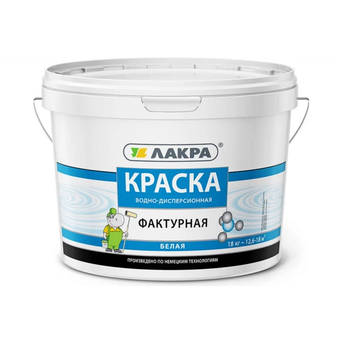 Фактурная краска Лакра белая, 18 кг 90001703281