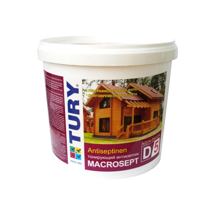 Тонирующий антисептик TURY D-5 АКВА-Декор (калужница; 3 л) T1-00002205