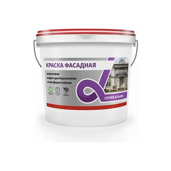 Фасадная краска KRAFOR водно-дисперсионная 40 кг 1 Альфа 42751