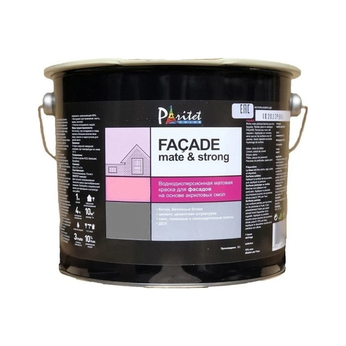 Фасадная краска Paritet Color Facade Mate & Strong Base C 9L PA01254