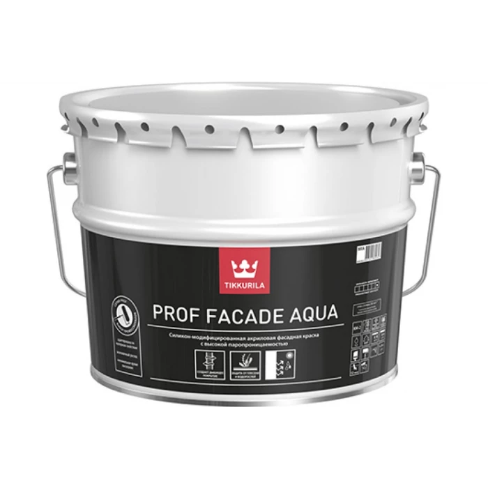 Фасадная краска TIKKURILA PROF FACADE AQUA силикон модифицированная, глубоко матовая, база A 9л 700001153