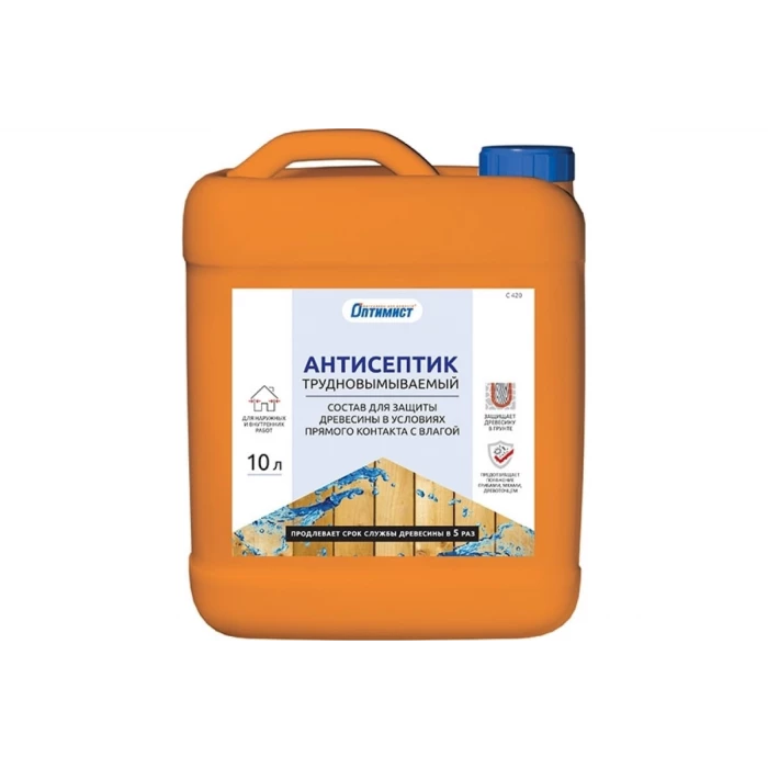 Трудновымываемый антисептик Оптимист С420 10 л OPO107