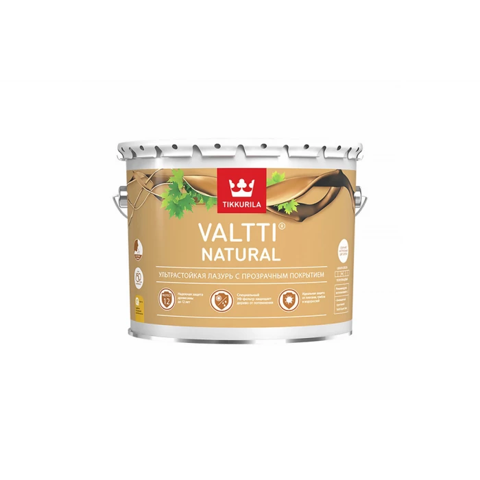 Ультрастойкая лазурь TIKKURILA Valtti Natural 0,9 л бесцветная 135165