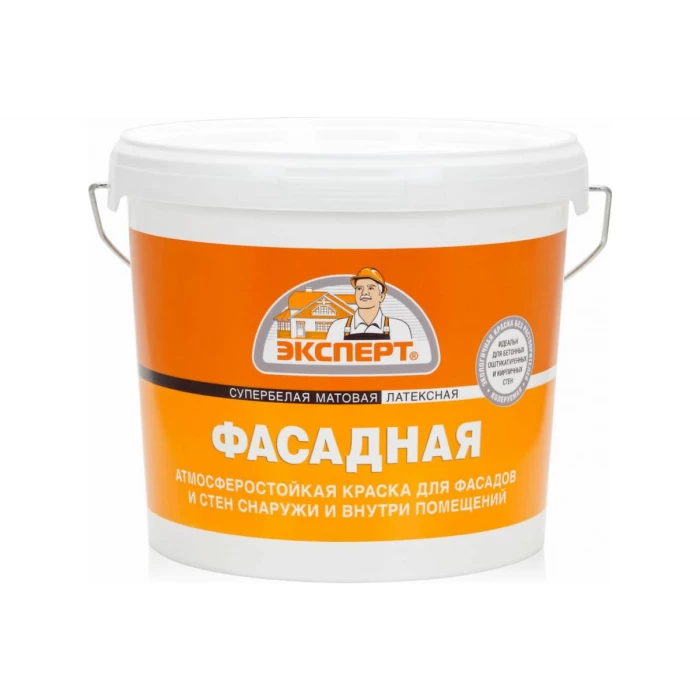 Фасадная краска ЭКСПЕРТ супербелая, 7 кг 10873