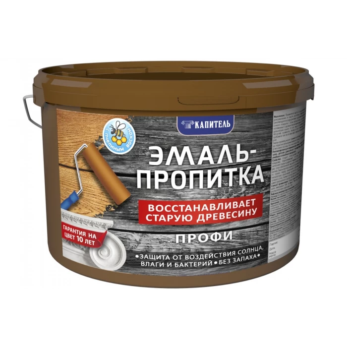 Эмаль-пропитка Капитель бежевая 1 кг ПРОФИ UZ000000910