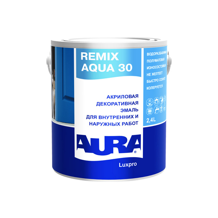 Эмаль Aura Luxpro Remix Aqua 30 2,4л K0230