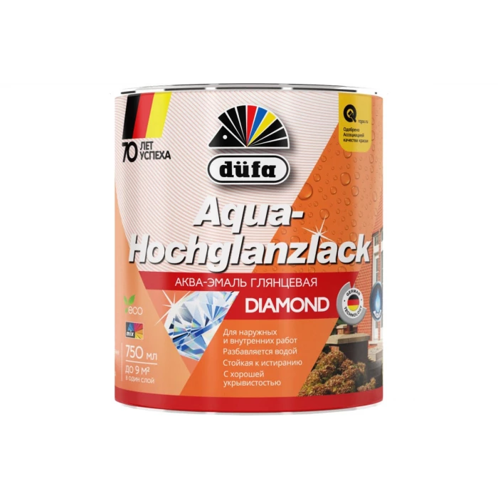 Эмаль Dufa AQUA-HOCHGLANZLACK аква глянцевая, база 3, 750 мл Н0000006509