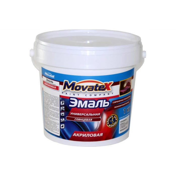 Эмаль Movatex универсальная, глянцевая, 1 кг Т03370