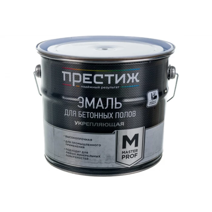 Эмаль для бетонных полов ПРЕСТИЖ серая 4 КГ 4 204056