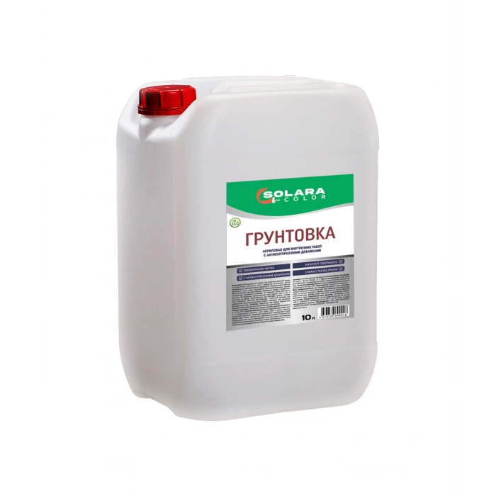 Грунтовка акриловая Solara Color проникающая для внутренних работ 3 л