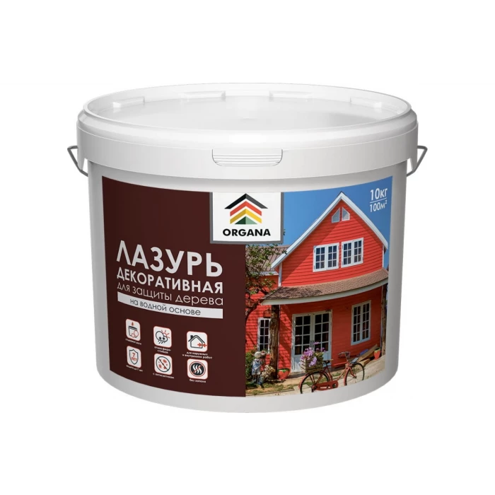 Декоративная лазурь Organa Coloured Varnish 10 кг, асфальт 106855