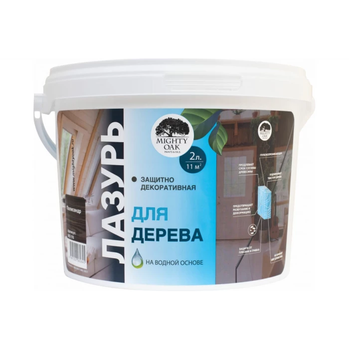 Лазурь для дерева MIGHTY OAK палисандр, 2 л MO176