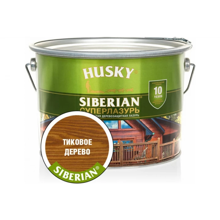 Суперлазурь HUSKY Siberian тиковое дерево 9 л 30330