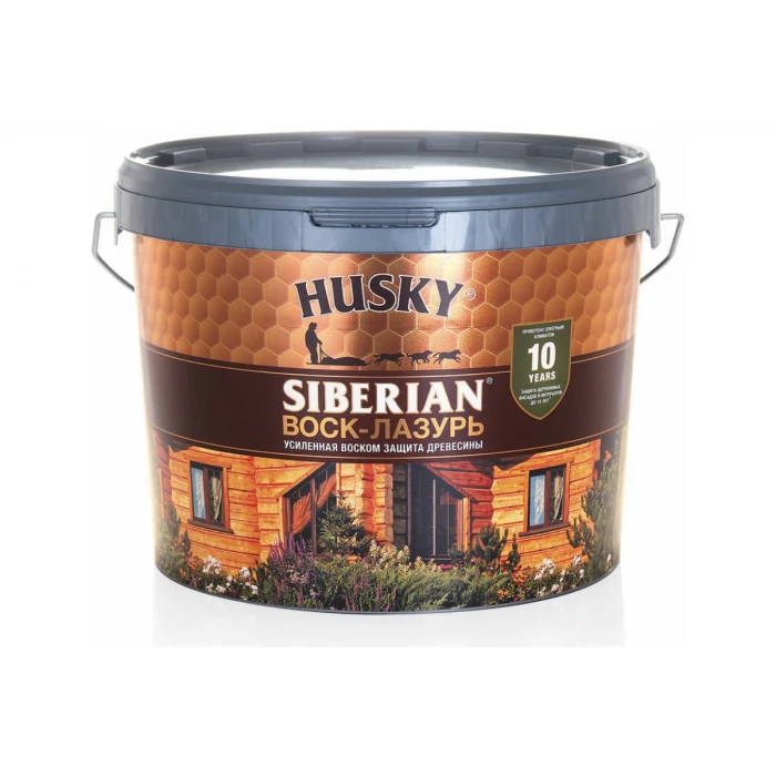 Воск-Лазурь HUSKY SIBERIAN серебристо-серый 9 л 30015