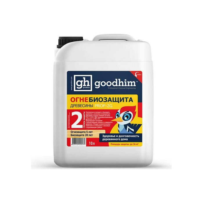 Огнебиозащита Goodhim Prof 2G 2 группа, 10л, готовый раствор 29270