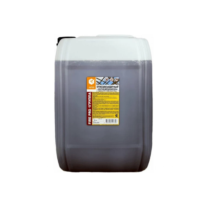 Огнебиозащитный состав для древесины APIS FIRE PRO (I группа; красный; канистра; 36 кг) 4665296517746