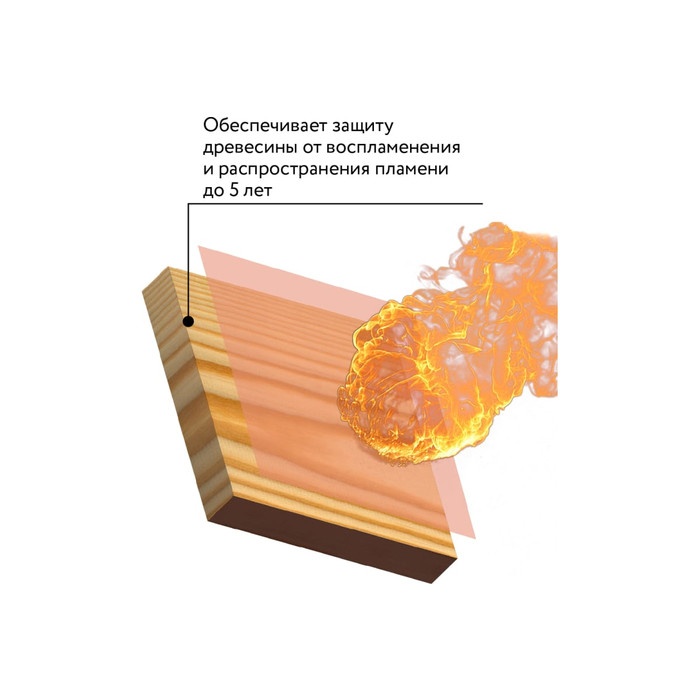 Огнебиозащитная пропитка для дерева Elcon огнезащита для дерева на срок до 5 лет, антисептик, с красным индикатором нанесения,10 л 00-00462959 фото 4