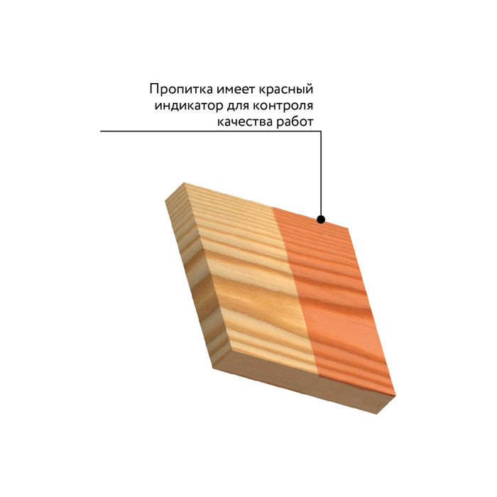Огнебиозащитная пропитка для дерева Elcon огнезащита для дерева на срок до 5 лет, антисептик, с красным индикатором нанесения,10 л 00-00462959 фото 6