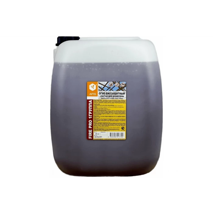 Огнебиозащитный состав для древесины APIS FIRE PRO (I группа; сосна; канистра; 25 кг) 4665296517838