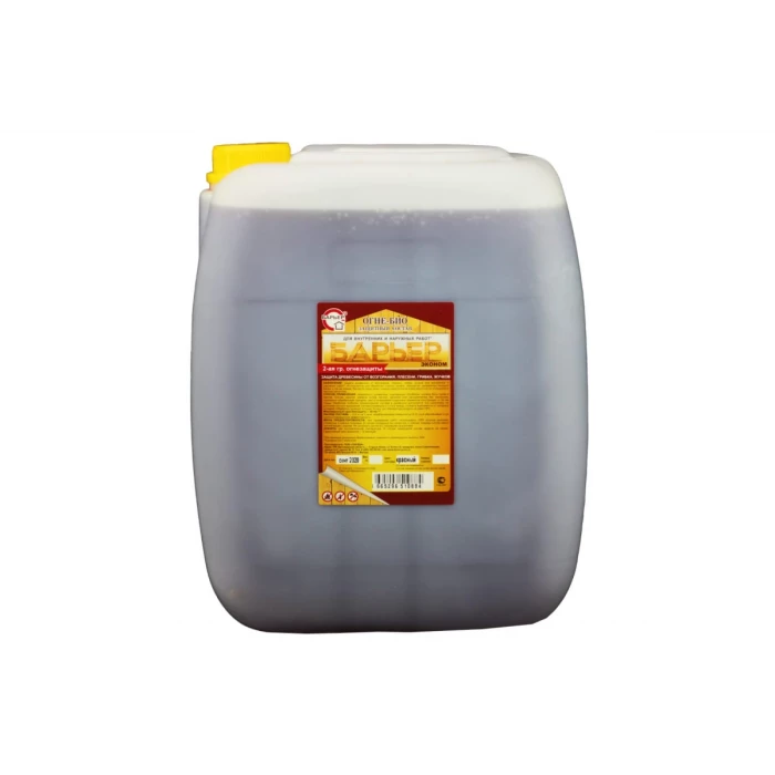 Огнебиозащитный состав для древесины БАРЬЕР ЭКОНОМ красный, канистра 33 кг 4665296515513