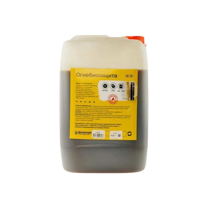 Огнебиозащита для древесины Доминар цветная БС 83 10 л, 2 группа Y20834
