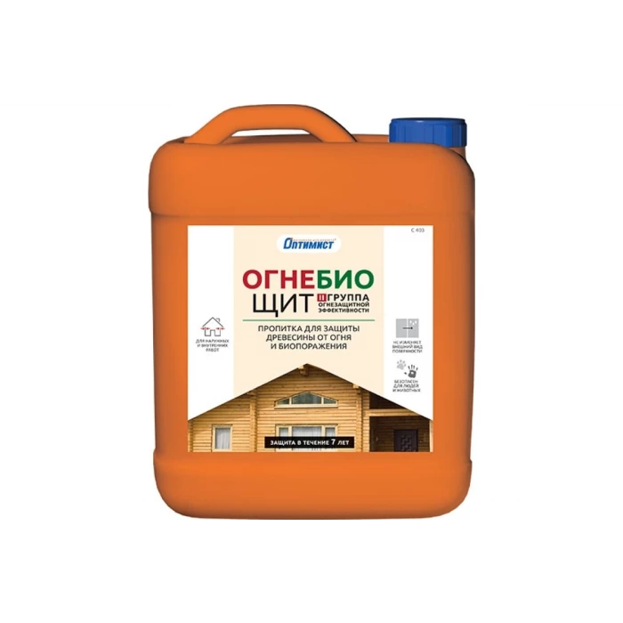 Огнезащитная пропитка Оптимист Огнебиощит бесцветный С403 5 л OPI017