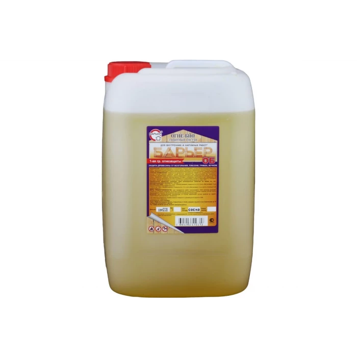 Огнебиозащитный состав для древесины БАРЬЕР ОБ сосна желтый, канистра 36 кг 4665296515391
